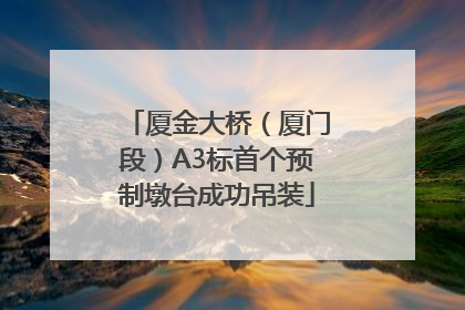 厦金大桥（厦门段）A3标首个预制墩台成功吊装