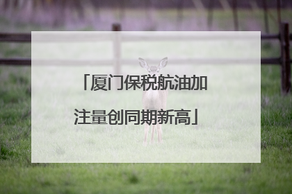 厦门保税航油加注量创同期新高