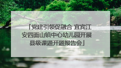 党建引领促融合 宜宾江安四面山镇中心幼儿园开展县级课题开题报告会