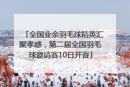 全国业余羽毛球精英汇聚孝感，第二届全国羽毛球邀请赛10日开赛