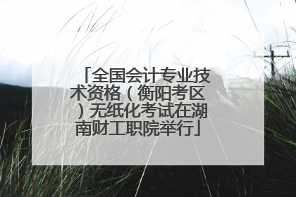 全国会计专业技术资格（衡阳考区）无纸化考试在湖南财工职院举行
