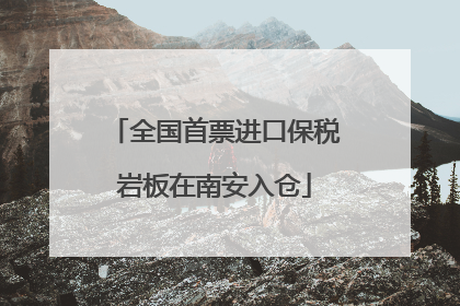 全国首票进口保税岩板在南安入仓