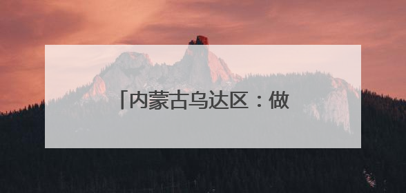 内蒙古乌达区：做好“土特产”文章 写好乡村振兴答卷