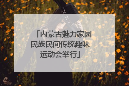 内蒙古魅力家园民族民间传统趣味运动会举行