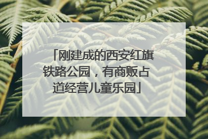 刚建成的西安红旗铁路公园，有商贩占道经营儿童乐园
