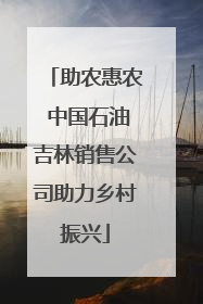 助农惠农 中国石油吉林销售公司助力乡村振兴