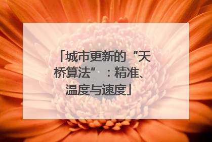 城市更新的“天桥算法”：精准、温度与速度