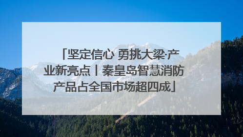 坚定信心 勇挑大梁·产业新亮点丨秦皇岛智慧消防产品占全国市场超四成