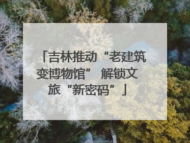 吉林推动“老建筑变博物馆” 解锁文旅“新密码”