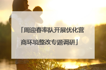 周迎春率队开展优化营商环境整改专题调研