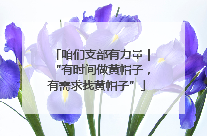 咱们支部有力量｜“有时间做黄帽子，有需求找黄帽子”