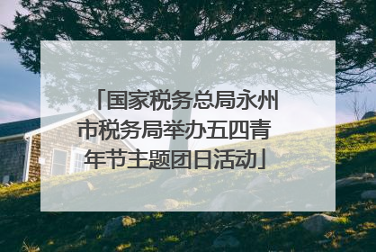国家税务总局永州市税务局举办五四青年节主题团日活动