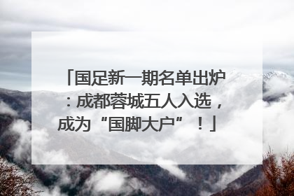国足新一期名单出炉：成都蓉城五人入选，成为“国脚大户”！