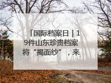 国际档案日｜19件山东珍贵档案将“揭面纱”，来先睹为快！