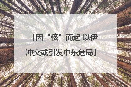 因“核”而起 以伊冲突或引发中东危局