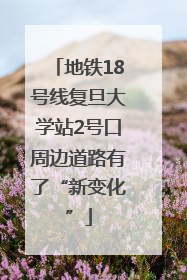 地铁18号线复旦大学站2号口周边道路有了“新变化”