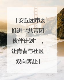 安丘团市委推进“共青团伙伴计划”，让青春与社区双向奔赴