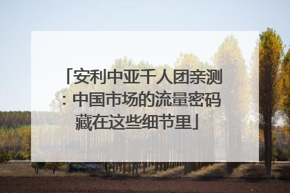 安利中亚千人团亲测：中国市场的流量密码 藏在这些细节里