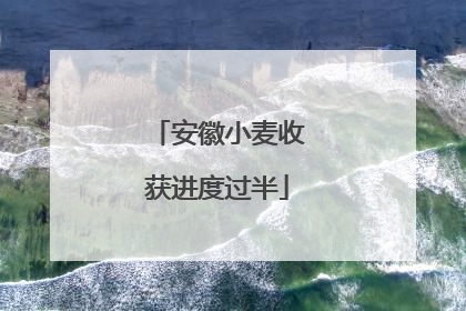 安徽小麦收获进度过半