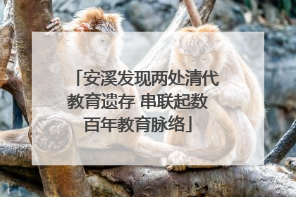 安溪发现两处清代教育遗存 串联起数百年教育脉络