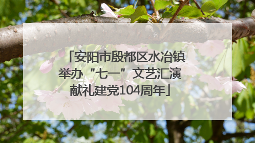 安阳市殷都区水冶镇举办“七一”文艺汇演献礼建党104周年