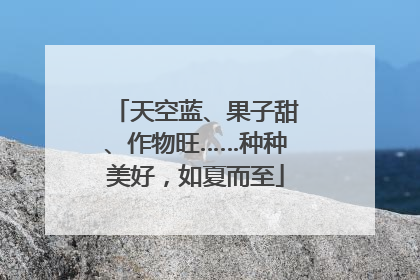 天空蓝、果子甜、作物旺……种种美好，如夏而至