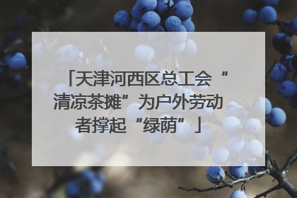 天津河西区总工会“清凉茶摊”为户外劳动者撑起“绿荫”