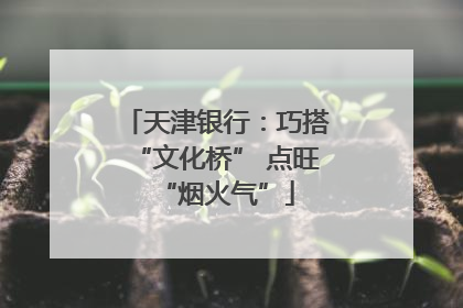 天津银行：巧搭“文化桥” 点旺“烟火气”