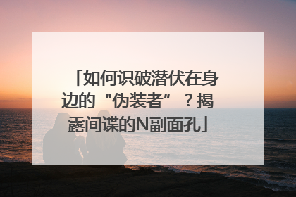 如何识破潜伏在身边的“伪装者”？揭露间谍的N副面孔
