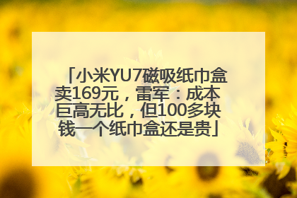 小米YU7磁吸纸巾盒卖169元，雷军：成本巨高无比，但100多块钱一个纸巾盒还是贵