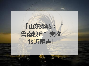 山东郯城：“鲁南粮仓”麦收接近尾声