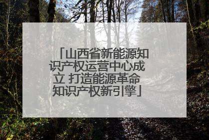 山西省新能源知识产权运营中心成立 打造能源革命知识产权新引擎