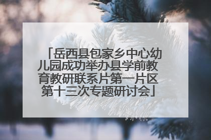 岳西县包家乡中心幼儿园成功举办县学前教育教研联系片第一片区第十三次专题研讨会