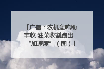 广信：农机轰鸣助丰收 油菜收割跑出“加速度”（图）
