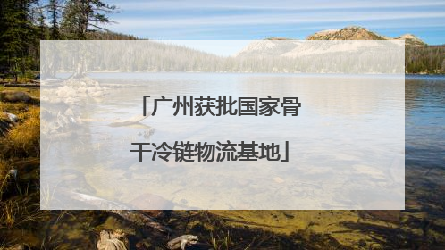 广州获批国家骨干冷链物流基地