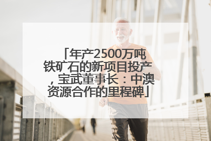 年产2500万吨铁矿石的新项目投产，宝武董事长：中澳资源合作的里程碑