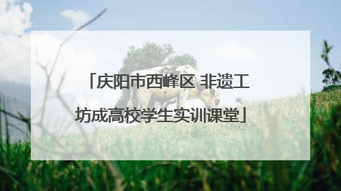 庆阳市西峰区 非遗工坊成高校学生实训课堂