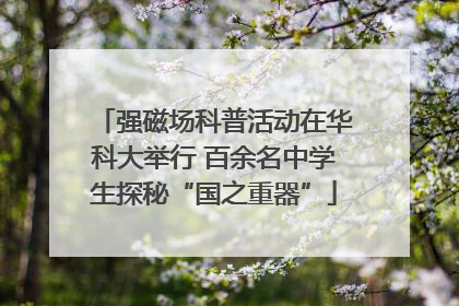 强磁场科普活动在华科大举行 百余名中学生探秘“国之重器”