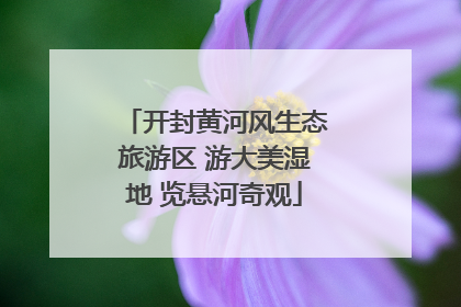 开封黄河风生态旅游区 游大美湿地 览悬河奇观