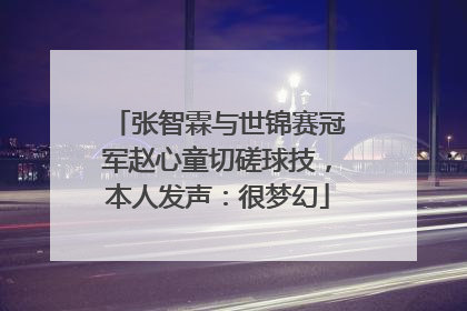 张智霖与世锦赛冠军赵心童切磋球技，本人发声：很梦幻