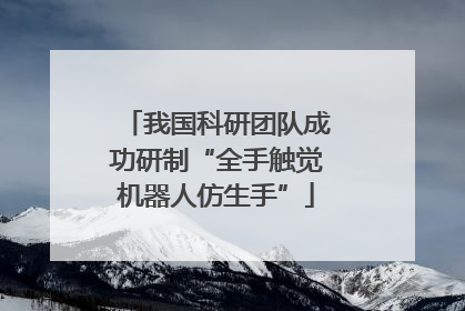 我国科研团队成功研制“全手触觉机器人仿生手”