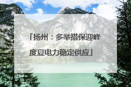 扬州：多举措保迎峰度夏电力稳定供应