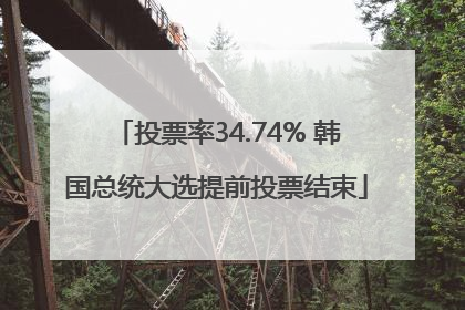 投票率34.74% 韩国总统大选提前投票结束