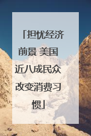 担忧经济前景 美国近八成民众改变消费习惯