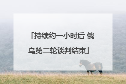 持续约一小时后 俄乌第二轮谈判结束