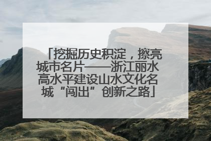 挖掘历史积淀，擦亮城市名片——浙江丽水高水平建设山水文化名城“闯出”创新之路