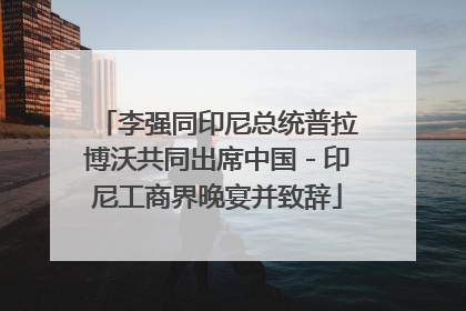李强同印尼总统普拉博沃共同出席中国－印尼工商界晚宴并致辞
