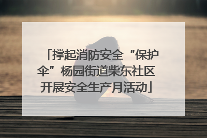 撑起消防安全“保护伞”杨园街道柴东社区开展安全生产月活动