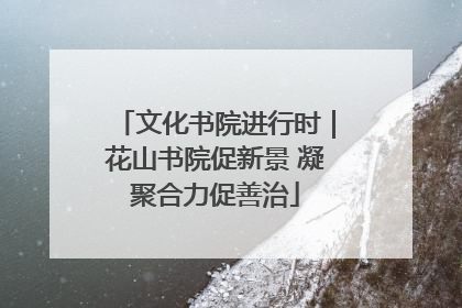 文化书院进行时｜花山书院促新景 凝聚合力促善治