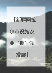 新疆阿拉尔市设施农业“棚”勃发展